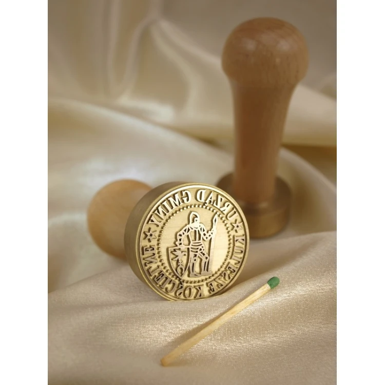 Messingstempel 38mm Gravurtiefe etwa 0,7mm