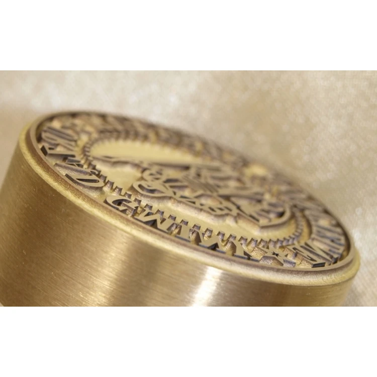 Messingstempel 38mm Gravurtiefe etwa 0,7mm
