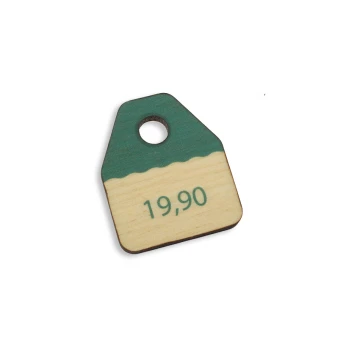 Holzetiketten, Preisschilder - Maße: 24x30mm - UV-Druck - EDR016