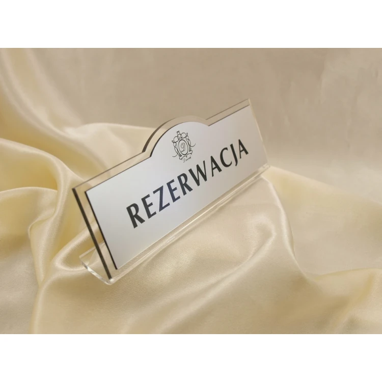 Reservierung - Tischständer 180x67mm SILBER - REZ002
