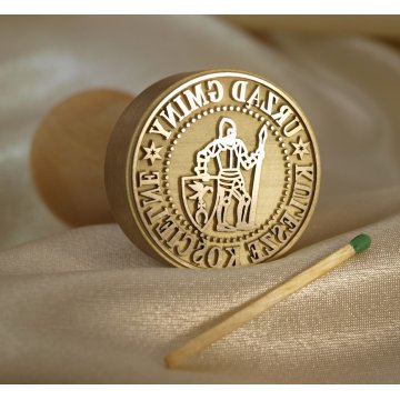 Messingstempel 38mm Gravurtiefe etwa 0,7mm