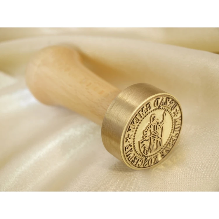 Messingstempel 38mm Gravurtiefe etwa 0,7mm