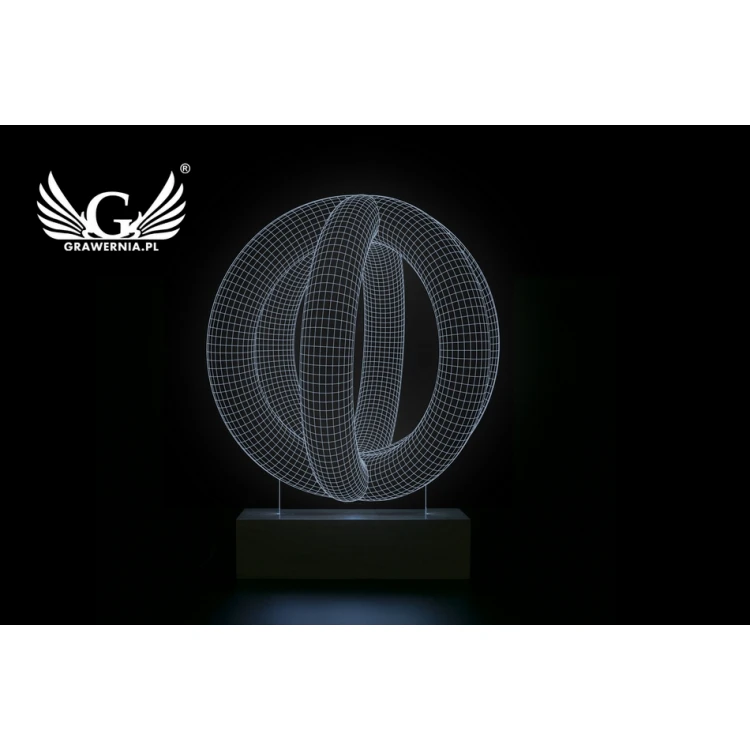Abstrakt 1 - 3D LED RGB Lampe mit Fernbedienung - L3D017