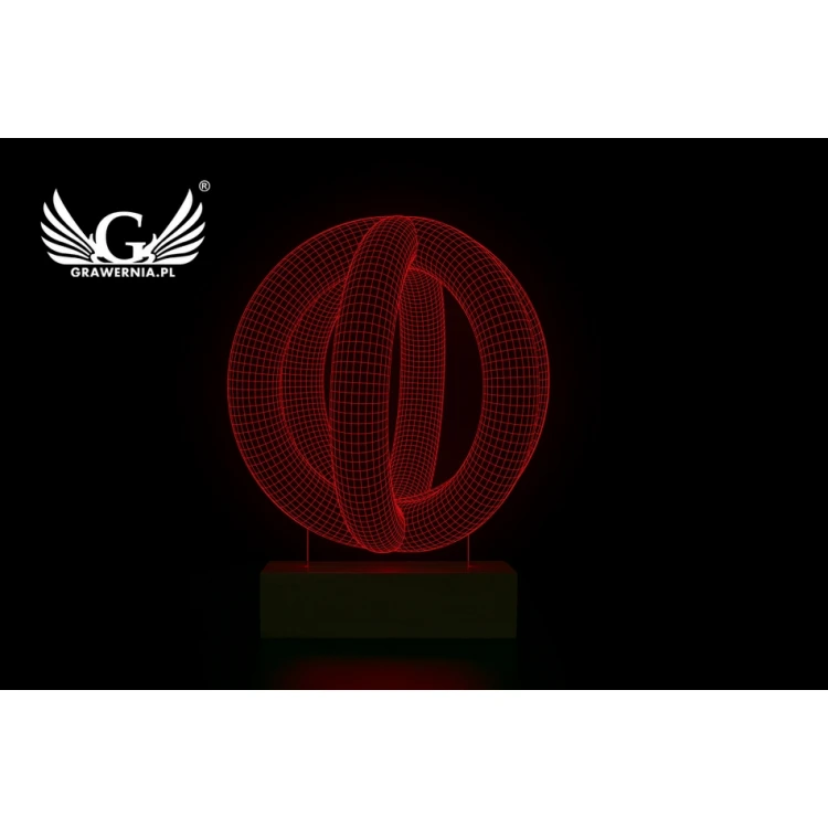 Abstrakt 1 - 3D LED RGB Lampe mit Fernbedienung - L3D017