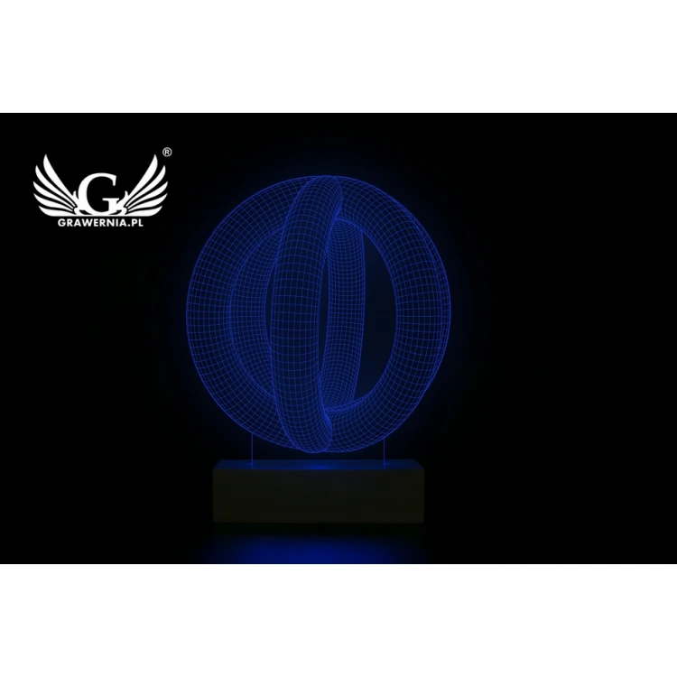 Abstrakt 1 - 3D LED RGB Lampe mit Fernbedienung - L3D017