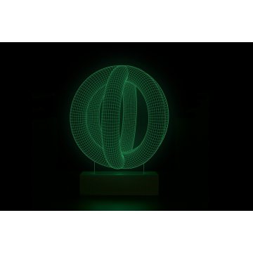 Abstrakt 1 - 3D LED RGB Lampe mit Fernbedienung - L3D017