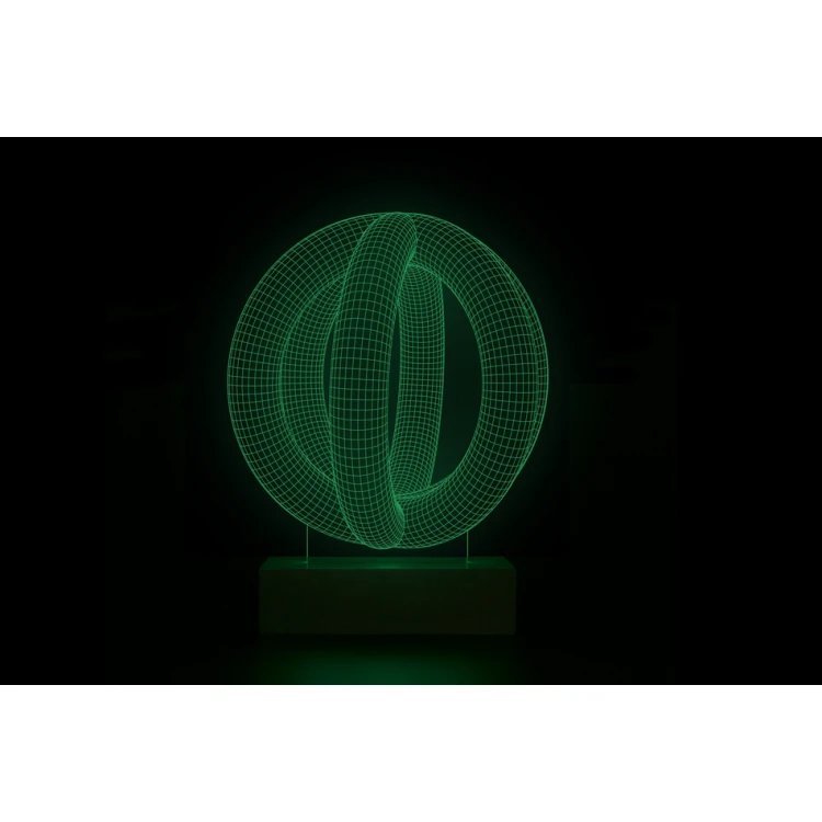 Abstrakt 1 - 3D LED RGB Lampe mit Fernbedienung - L3D017