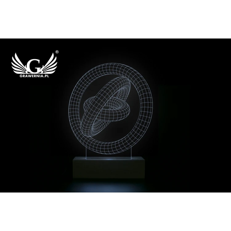 Abstrakt 2 - 3D LED RGB Lampe mit Fernbedienung - L3D018