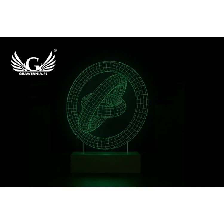 Abstrakt 2 - 3D LED RGB Lampe mit Fernbedienung - L3D018