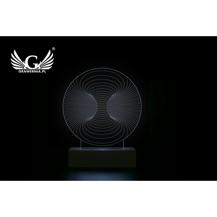 Abstrakt 3 - 3D LED RGB Lampe mit Fernbedienung - L3D019