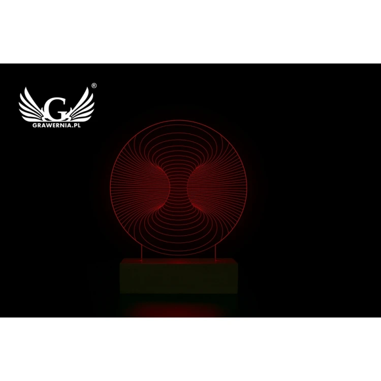 Abstrakt 3 - 3D LED RGB Lampe mit Fernbedienung - L3D019