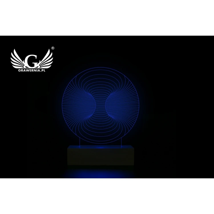 Abstrakt 3 - 3D LED RGB Lampe mit Fernbedienung - L3D019