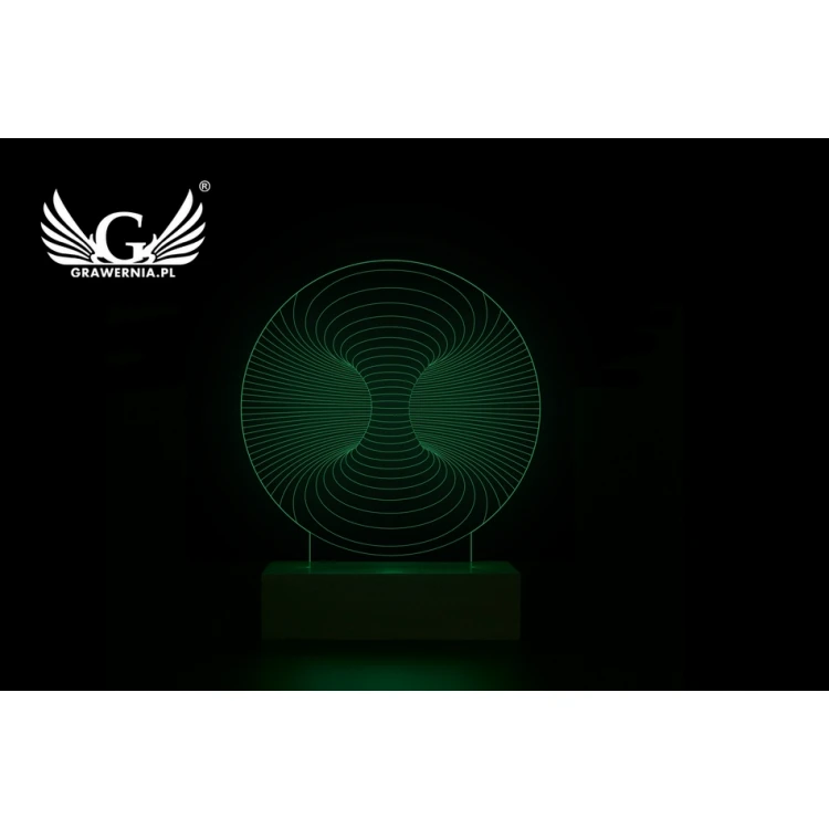 Abstrakt 3 - 3D LED RGB Lampe mit Fernbedienung - L3D019