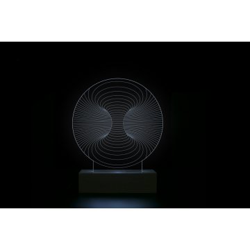 Abstrakt 3 - 3D LED RGB Lampe mit Fernbedienung - L3D019