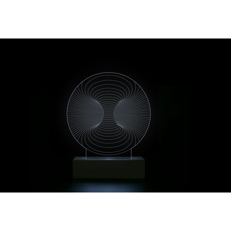 Abstrakt 3 - 3D LED RGB Lampe mit Fernbedienung - L3D019