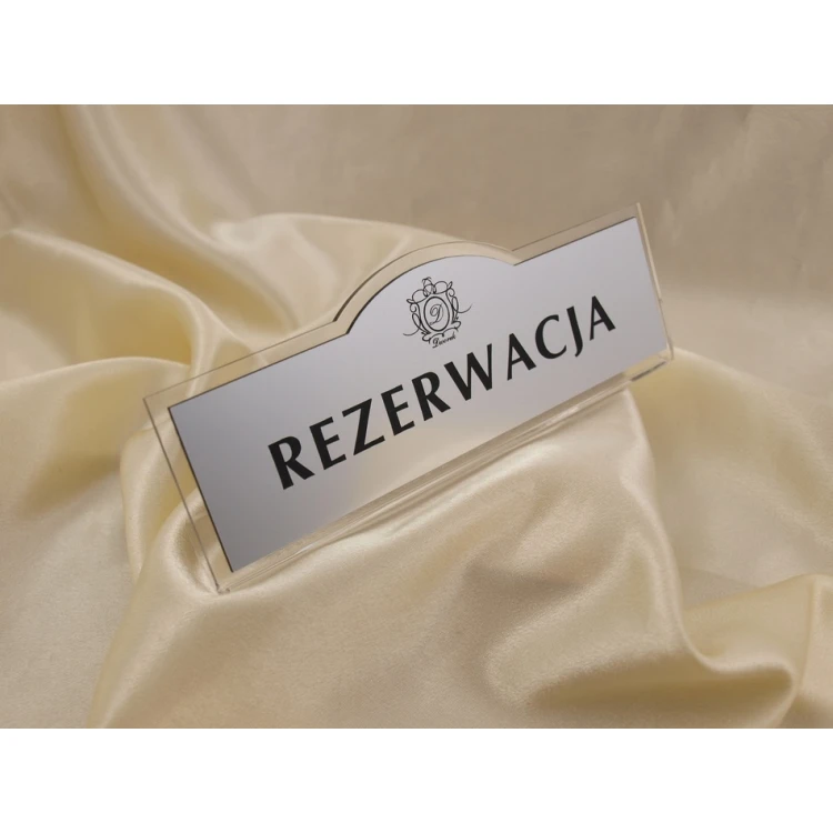 Reservierung - Tischständer 180x67mm SILBER - REZ002