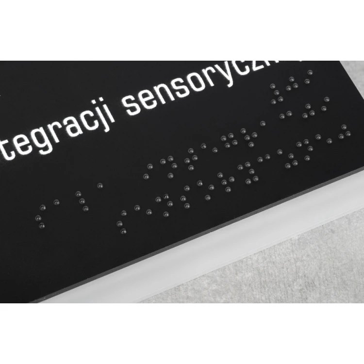 Verwaltung - Schild mit Braille-Schrift - gefrostetes Acryl und schwarze ADA Abm. 200x75mm - NORD - TAB322