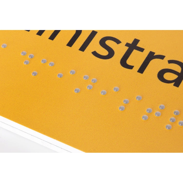 Damen- und Behindertentoilette - Schild mit Braille-Schrift - Größe 150x200mm - Hartes PVC - SUN -TAB318