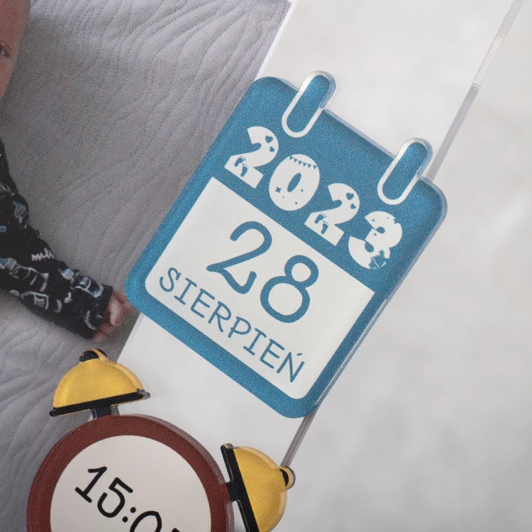 Akryl-Messlatte mit Foto - Taufgeschenk - MET010
