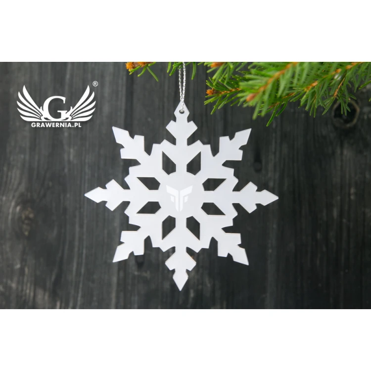 Gefrostete Dekorationen mit beliebigem UV-Druck - Größe 80x80mm - Schneeflocke - BDR013