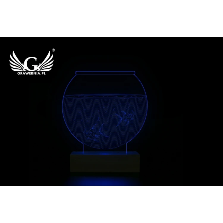 Aquarium - 3D LED RGB Lampe mit Fernbedienung - L3D012
