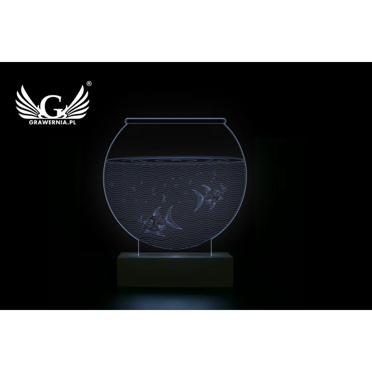 Aquarium - 3D LED RGB Lampe mit Fernbedienung - L3D012