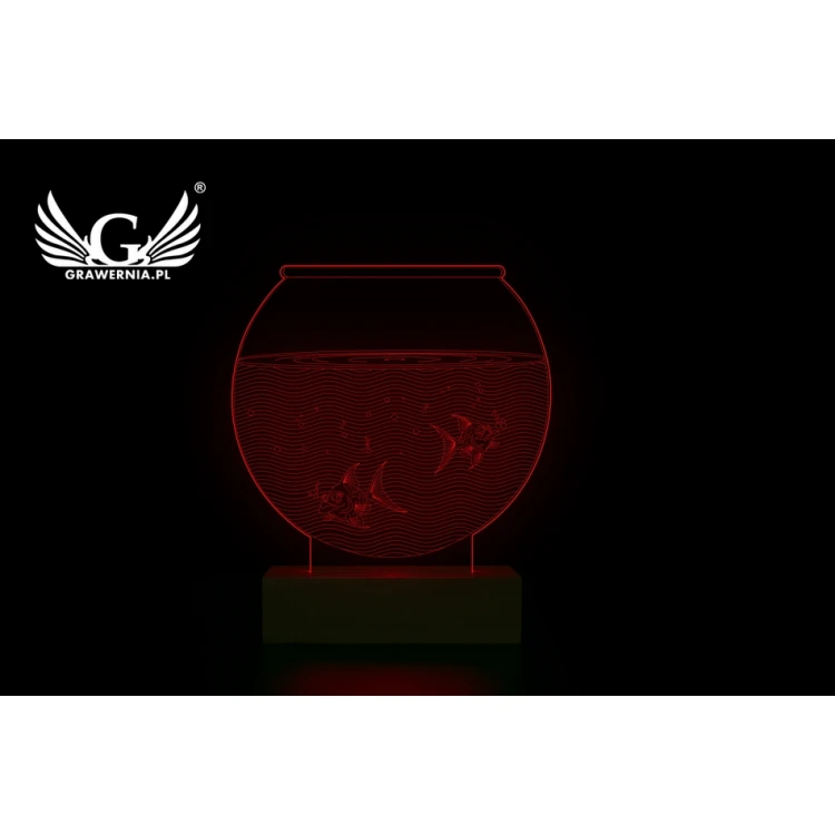Aquarium - 3D LED RGB Lampe mit Fernbedienung - L3D012