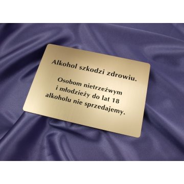 Alkohol schadet der Gesundheit - Schild A5 (148x210mm)