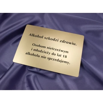 Alkohol schadet der Gesundheit - Schild A5 (148x210mm)