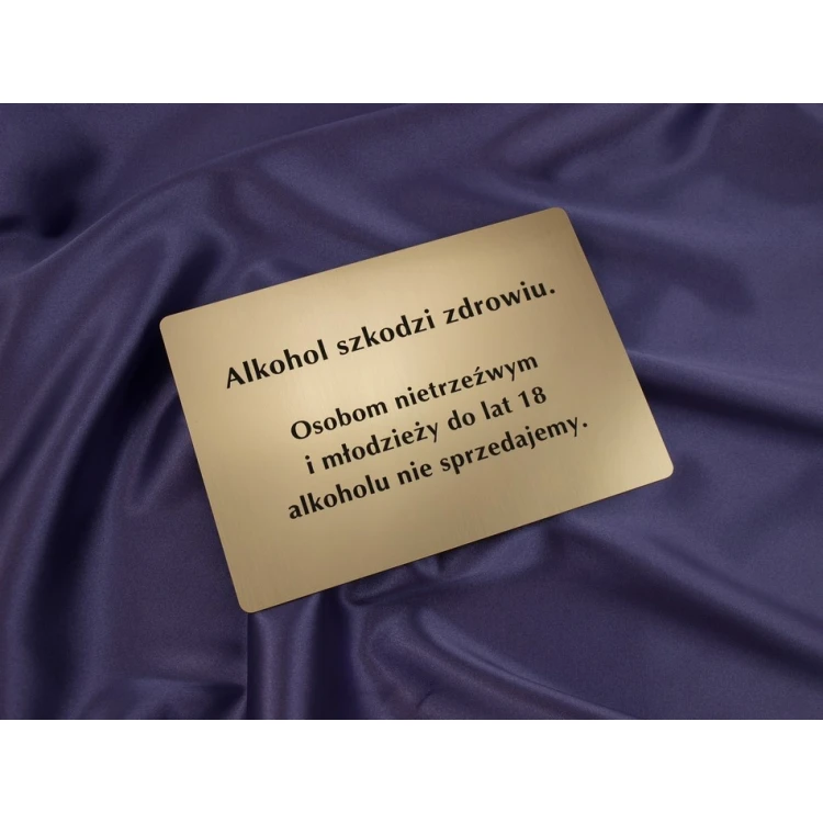 Alkohol schadet der Gesundheit - Schild A5 (148x210mm)