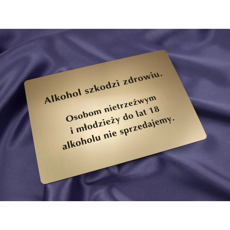 Alkohol schadet der Gesundheit - Schild A5 (148x210mm)