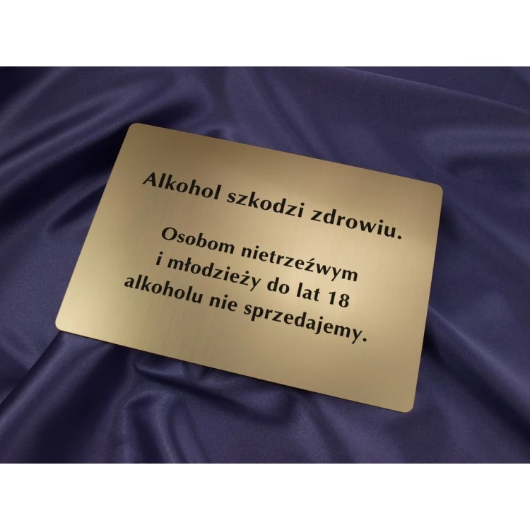 Alkohol schadet der Gesundheit - Schild A5 (148x210mm)