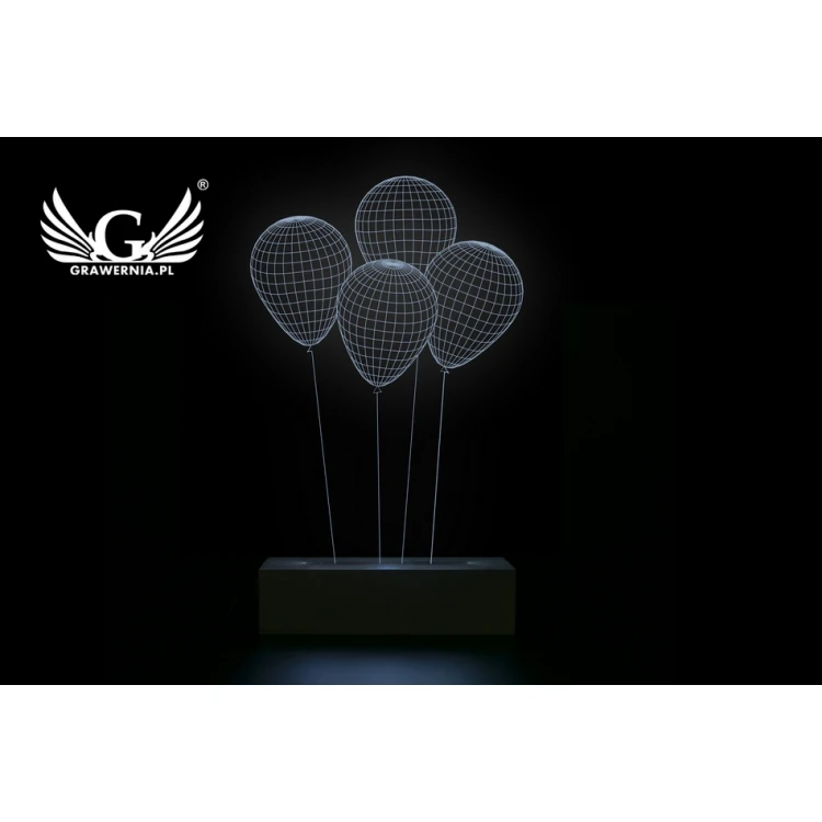 Ballons - 3D LED RGB Lampe mit Fernbedienung - L3D014