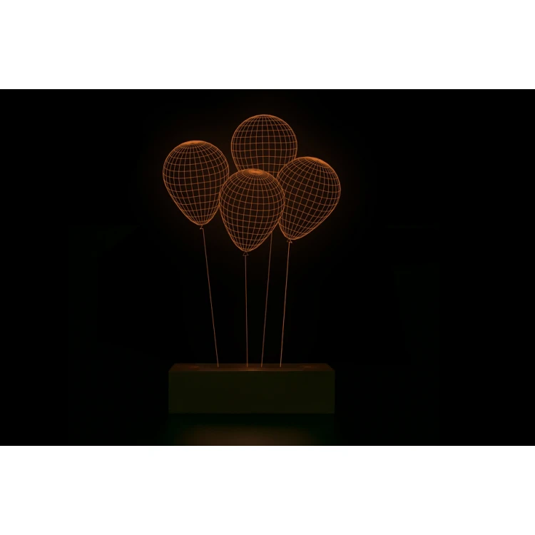Ballons - 3D LED RGB Lampe mit Fernbedienung - L3D014