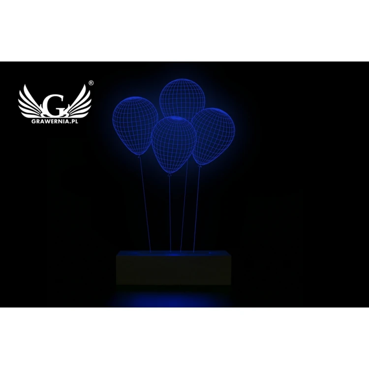 Ballons - 3D LED RGB Lampe mit Fernbedienung - L3D014