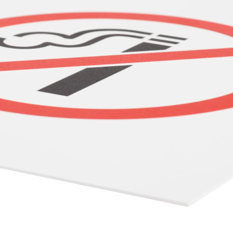 Weiße Nichtraucherschild - UV-Druck - Abm. 150x220mm - Z017