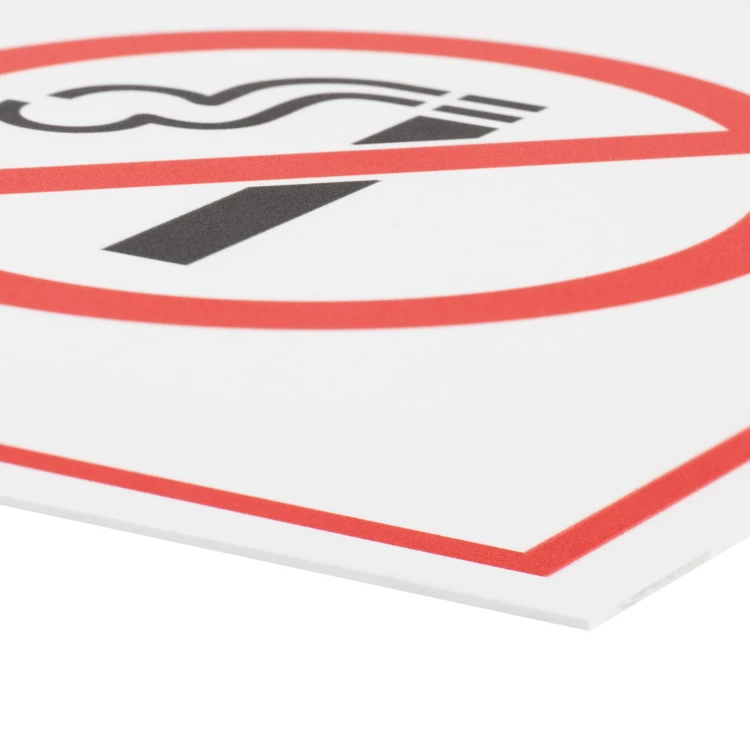 Weiße Nichtraucherschild - UV-Druck - Abm. 150x220mm - Z018