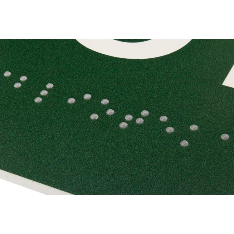 Bibliothek - Tür- oder Wandtafel mit Braille-Schrift - Größe 310x100mm - PVC - UV-Druck - TAB284