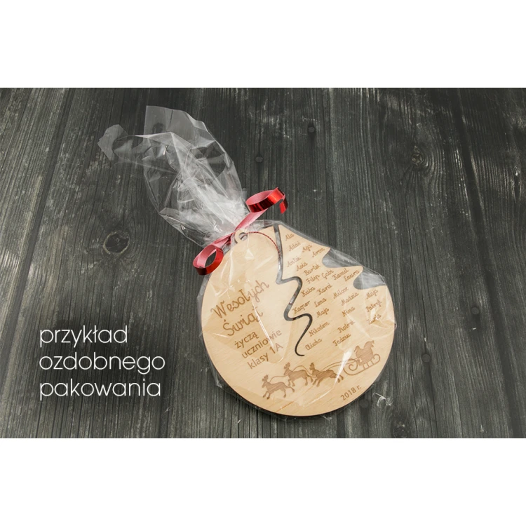 Weihnachtsbaumkugeln aus Holz und Plexiglas - Größe 80x86mm - beliebige Gravur - BDR022