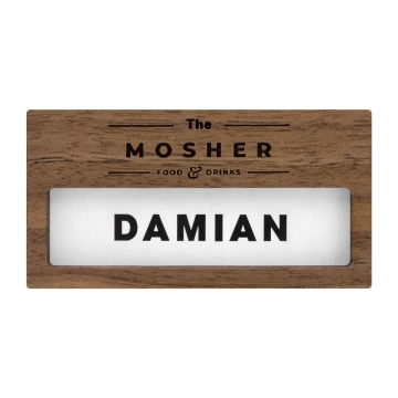 Fensterabzeichen aus Holz - Amerikanischer Nussbaum Premium - Abmessungen: 66x34mm - ID141