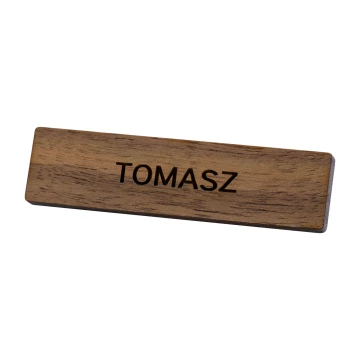 Holzplakette - Amerikanischer Nussbaum Premium - Abmessungen: 57x15mm - ID142
