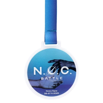  Acrylmedaille mit individuellem Druck und Logoband - MGR122