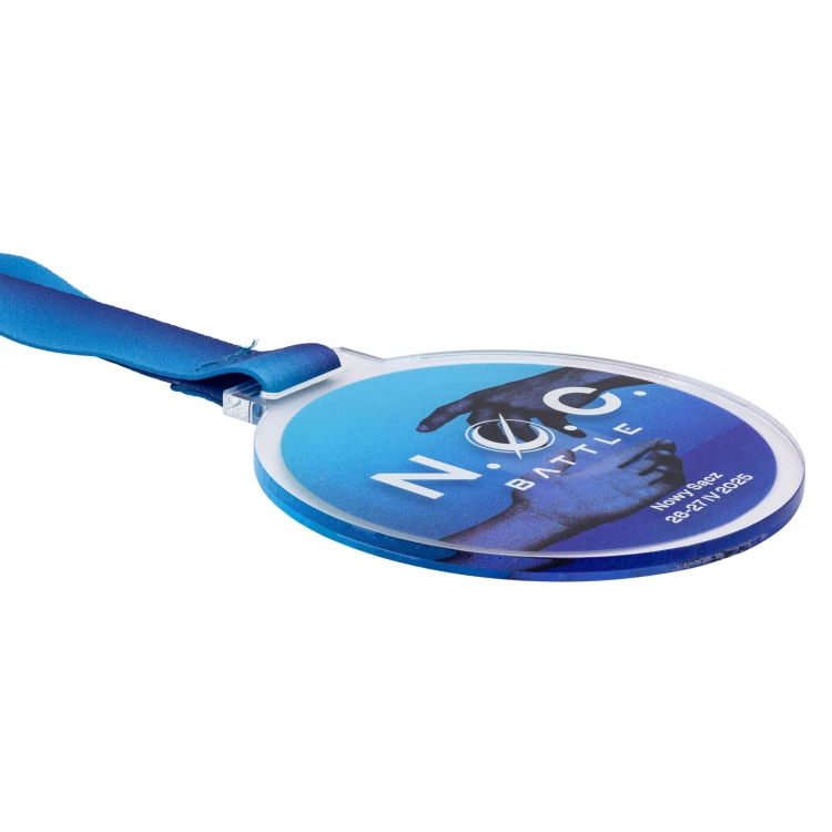  Acrylmedaille mit individuellem Druck und Logoband - MGR122