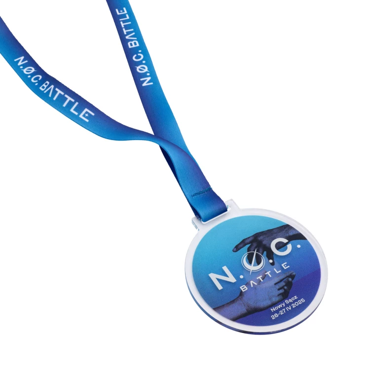  Acrylmedaille mit individuellem Druck und Logoband - MGR122