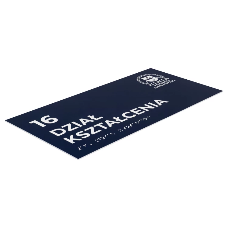 Türschild für Blinde in Brailleschrift - Größe 300x150mm - TAB699