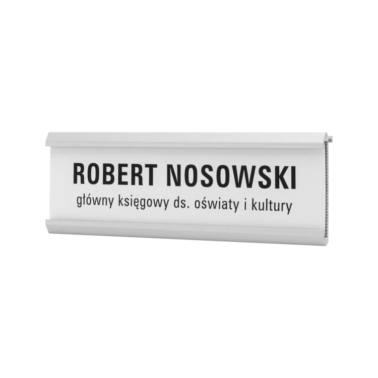 SURO Türschild mit Rückenschiene - Aluminium - Abmessungen 180x50mm - TAB640
