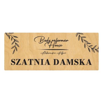 Holztafel - Umkleidekabine für Frauen - TAB683