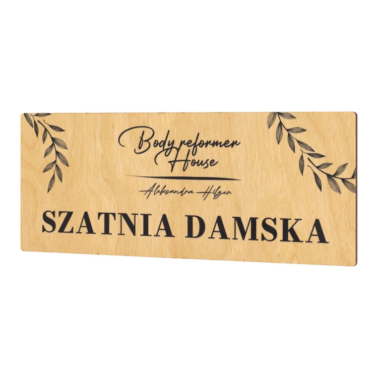 Holztafel - Umkleidekabine für Frauen - TAB683