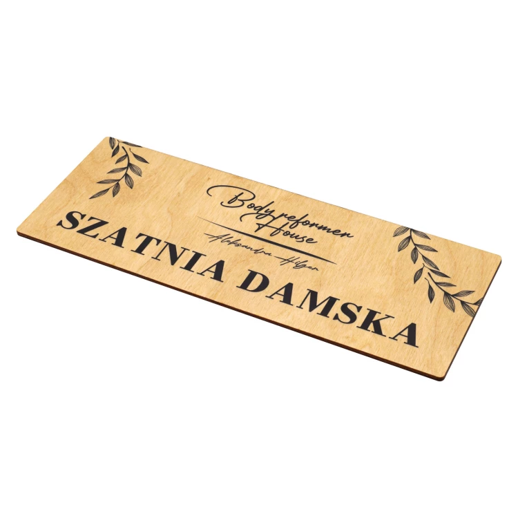 Holztafel - Umkleidekabine für Frauen - TAB683