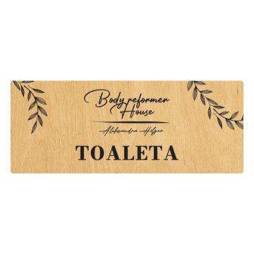 Holztafel - Toilette - TAB684